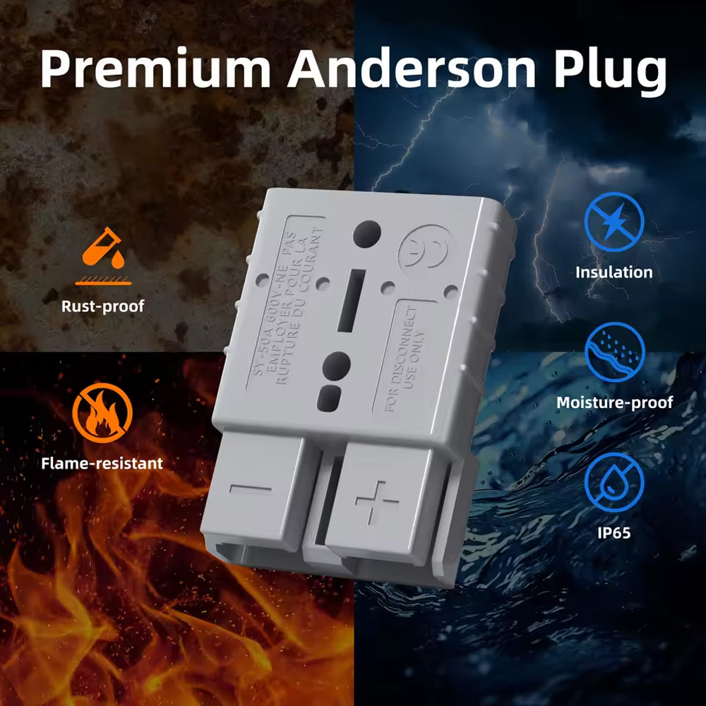 37CM Starlink Mini Adapter Cable DC Female Plug to Anderson 50A Connetor Socket