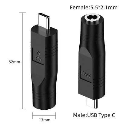 2 x Starlink Mini Cable Adapter DC Female to Type C PD100W Starlink Mini Adapter