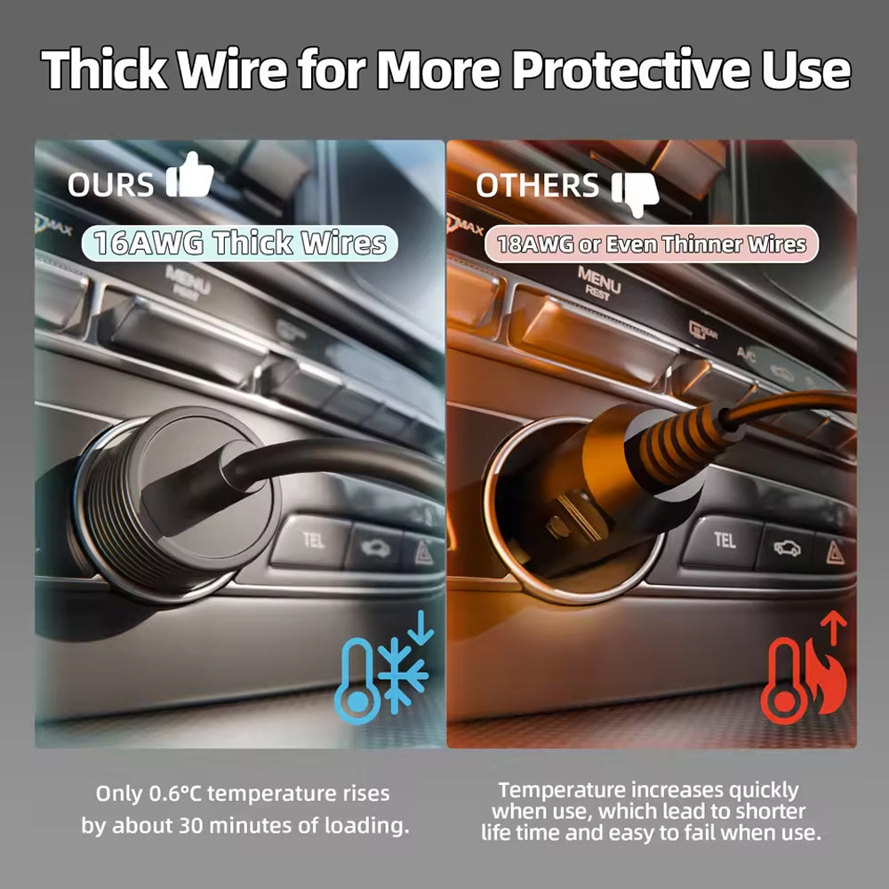 3M Starlink Mini Cable Car Cigarette Lighter Plug Adapter to DC Power Cord