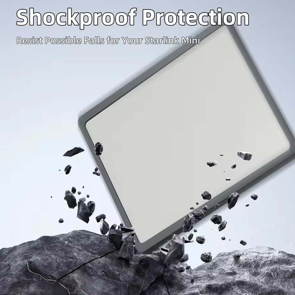 Starlink Mini Silicone Case Grey w/ Anti-Reflection Sticker Dish Protector Cover