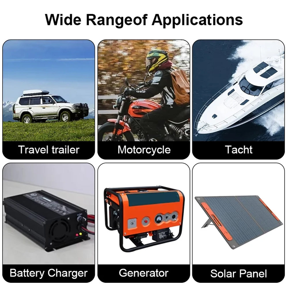 2M Starlink Mini DC Power Cable to Battery O Ring Terminals with Fuse Holder