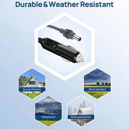 2M Starlink Mini DC Power Cable to Cigarette Lighter Plug for Starlink Mini