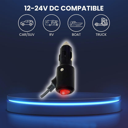 5M Starlink Mini DC Power Cable to Cigarette Lighter Plug with Switch