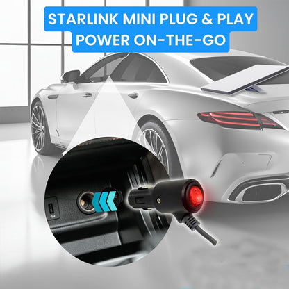 5M Starlink Mini DC Power Cable to Cigarette Lighter Plug with Switch
