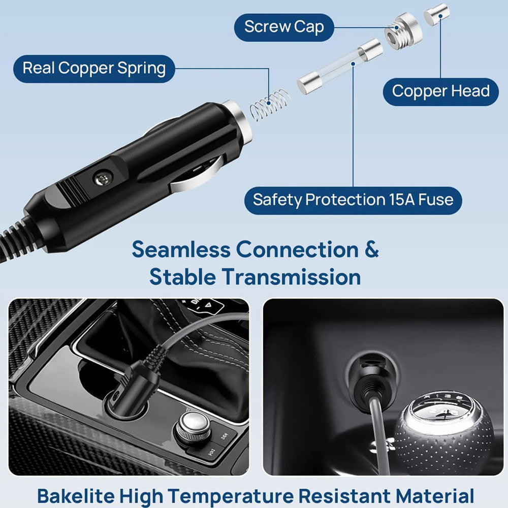5M Starlink Mini DC Power Cable to Cigarette Lighter Plug for Starlink Mini