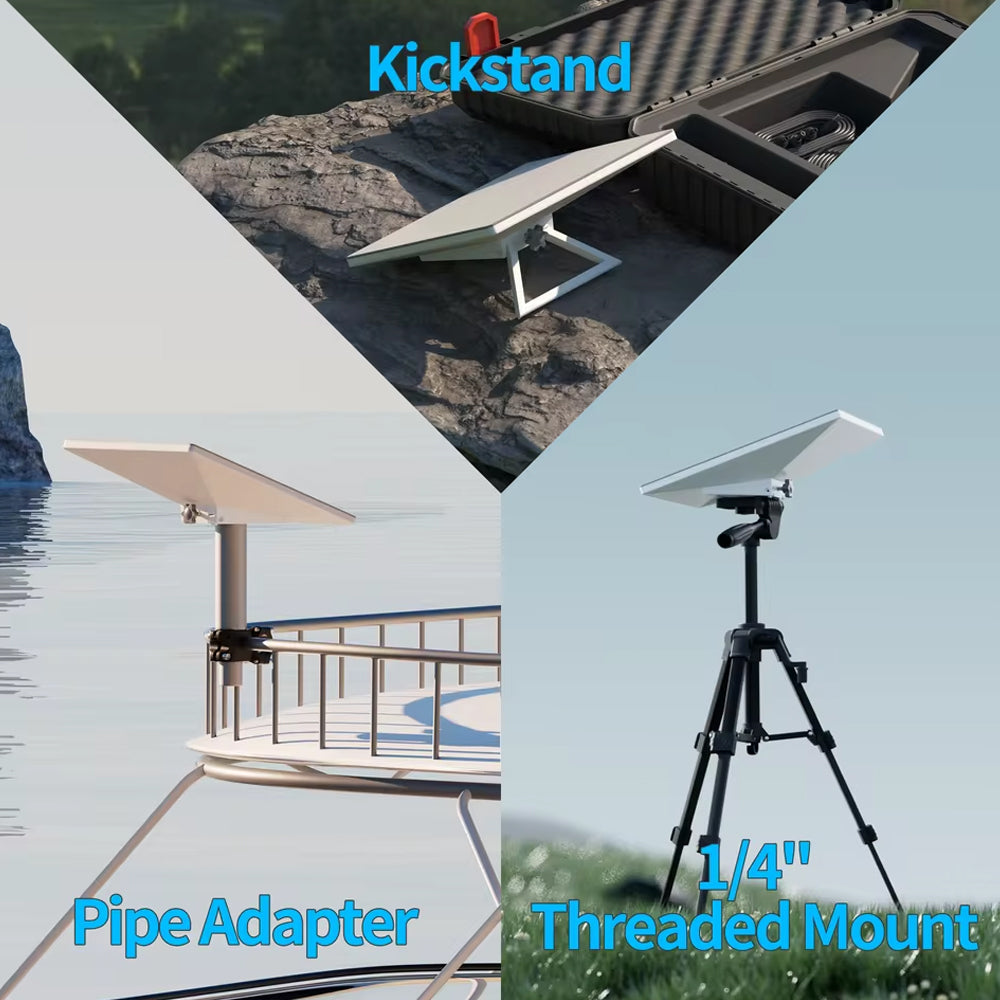 3 in 1 Starlink Mini Kickstand with Pipe Adapter and Threaded Tripod Adapter