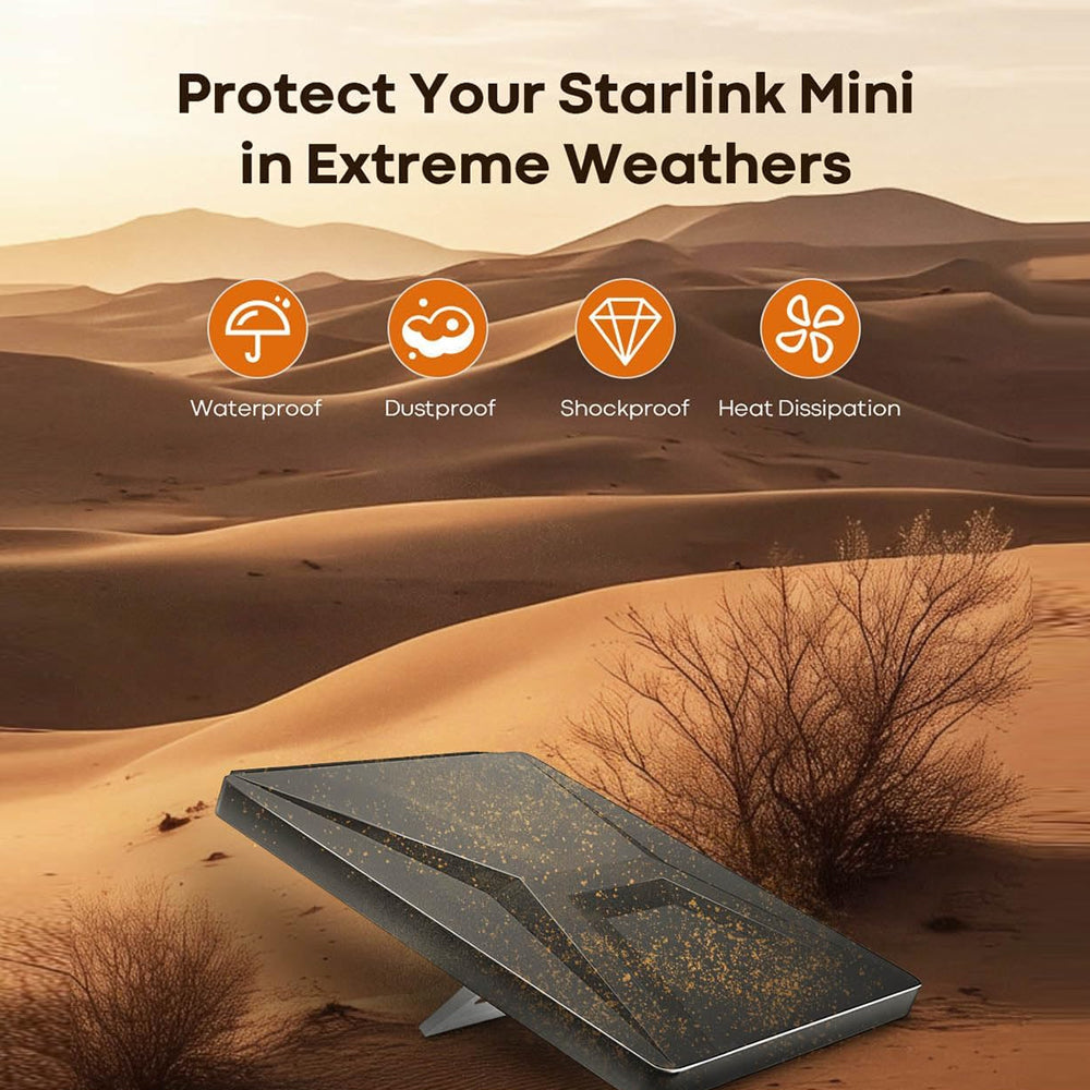 Black Starlink Mini Case Luquid Silicone Protective Case Cover for Starlink Mini