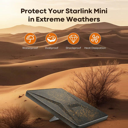 Black Starlink Mini Case Luquid Silicone Protective Case Cover for Starlink Mini