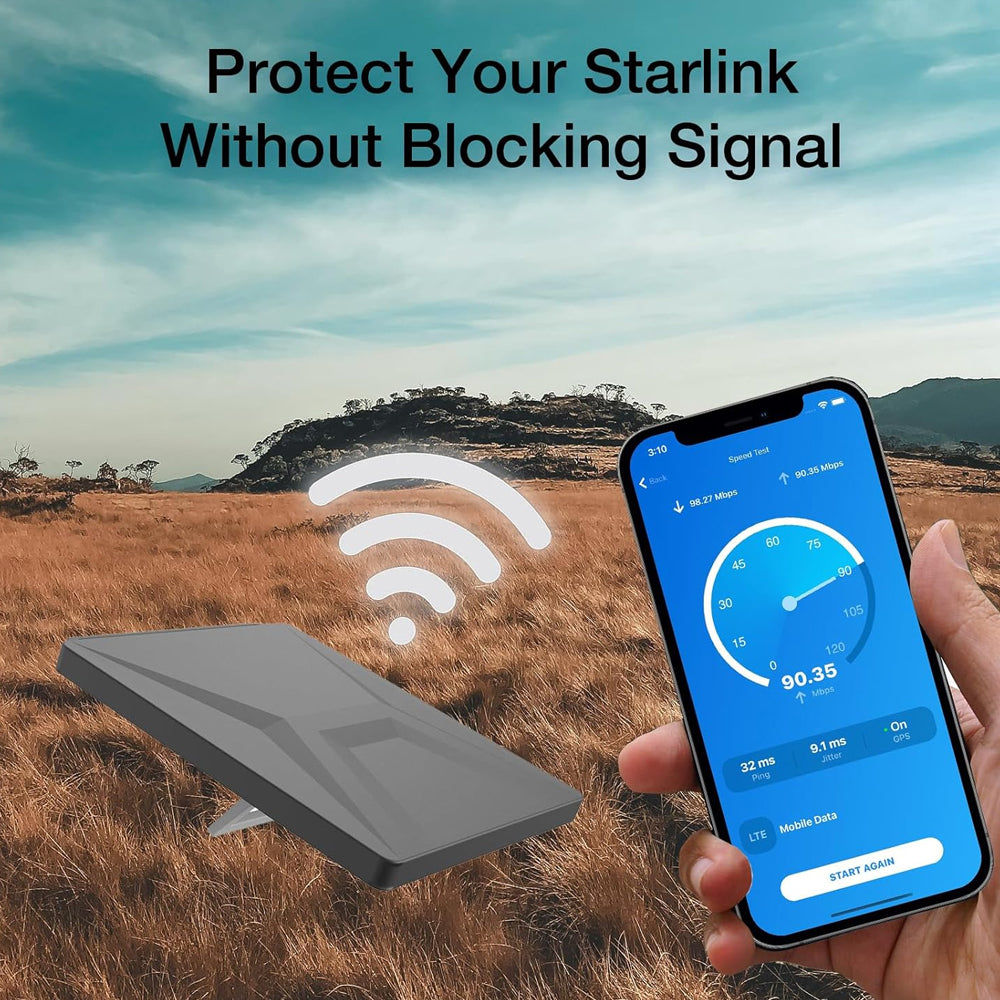 Grey Starlink Mini Case Luquid Silicone Protective Case Cover for Starlink Mini
