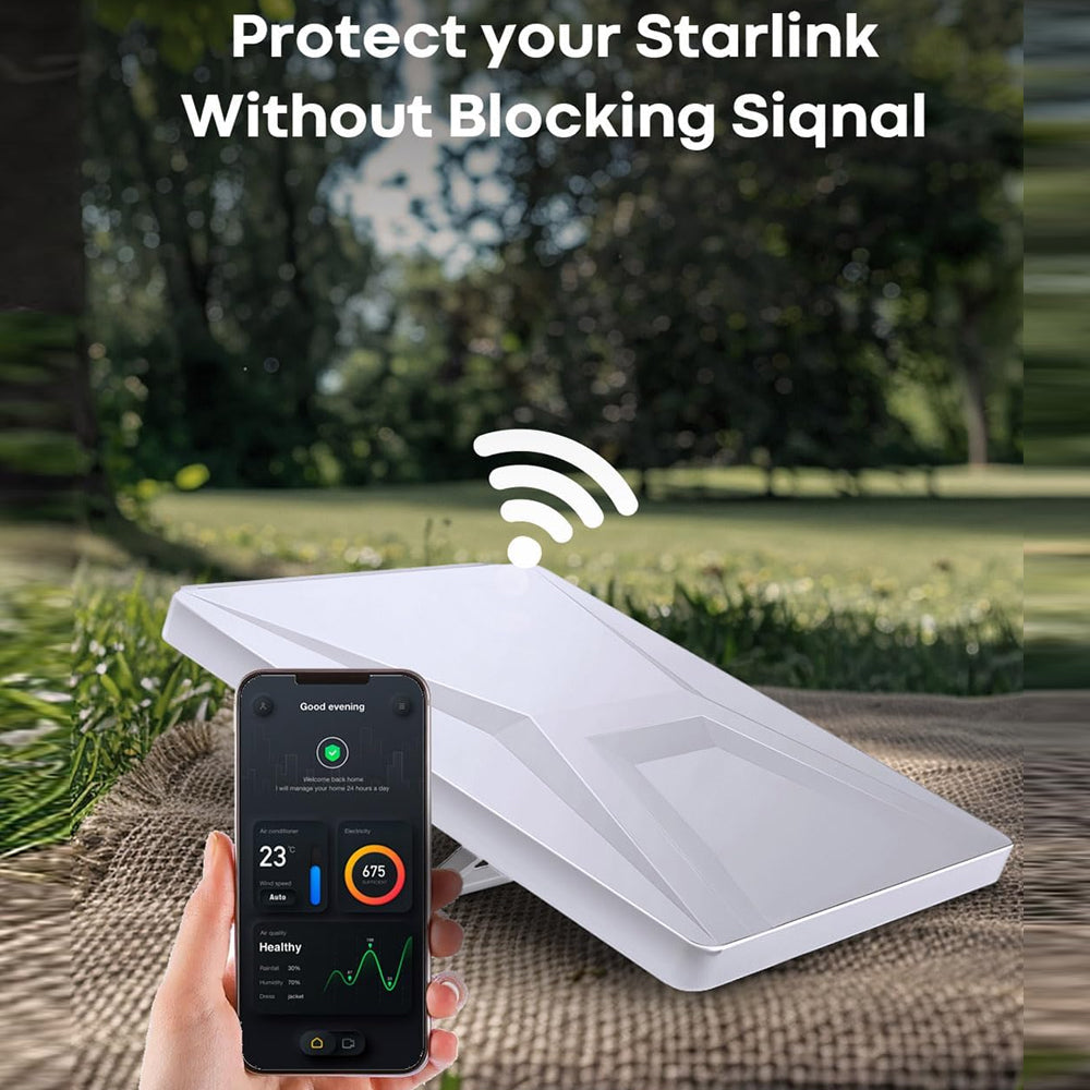 White Starlink Mini Case Luquid Silicone Protective Case Cover for Starlink Mini