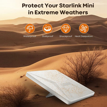 White Starlink Mini Case Luquid Silicone Protective Case Cover for Starlink Mini