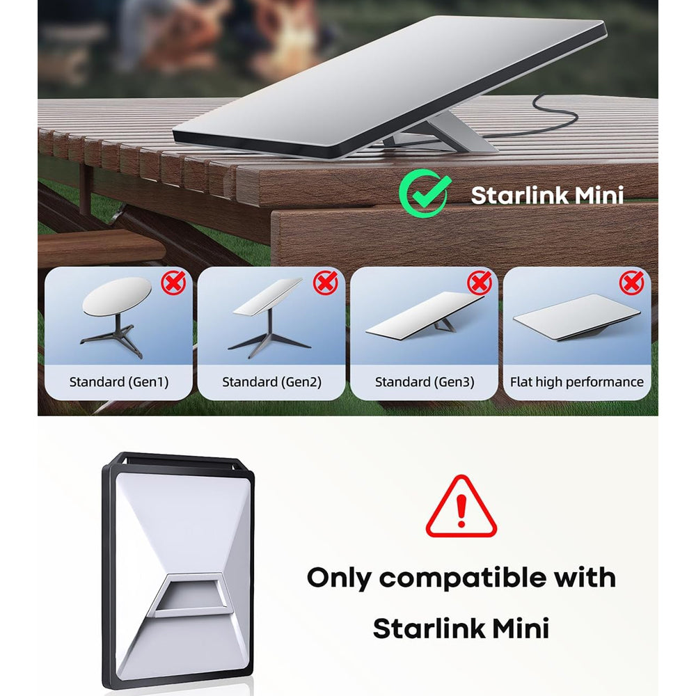 Black Starlink Mini Case Luquid Silicone Protective Case Cover for Starlink Mini