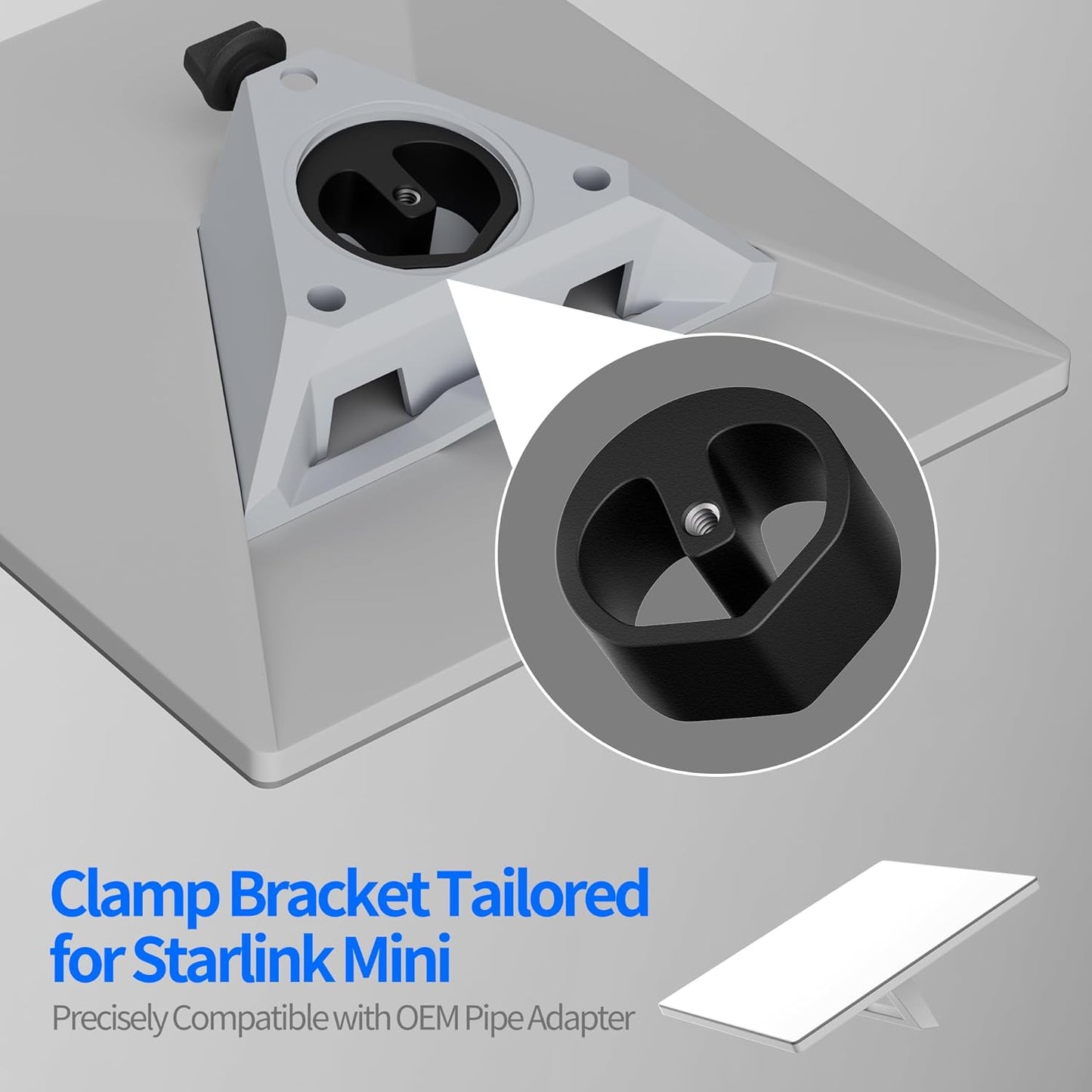 Starlink Mini Pole Clamp Mount Fit 2025 New Pipe Adapter Car RV Boat Ladder Rack