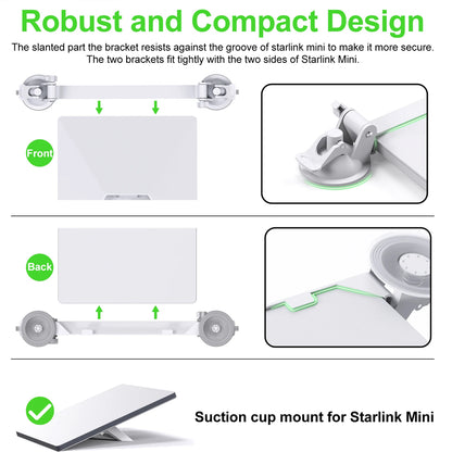 Starlink Mini Suction Cup Mount Car RV Boat Window Roof Kit Dish Antenna Holder