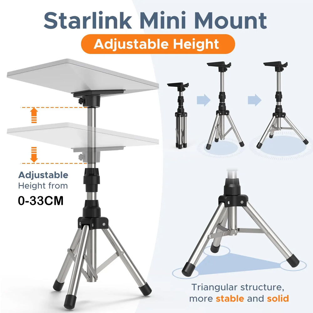 Starlink Mini Tripod Mount Kit Adjustable Height Angle for Starlink Mini