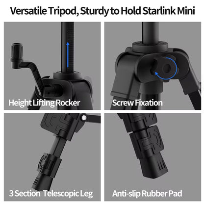 Starlink Mini Tripod Portable Starlink Accessories with Ajustable Height Adapter