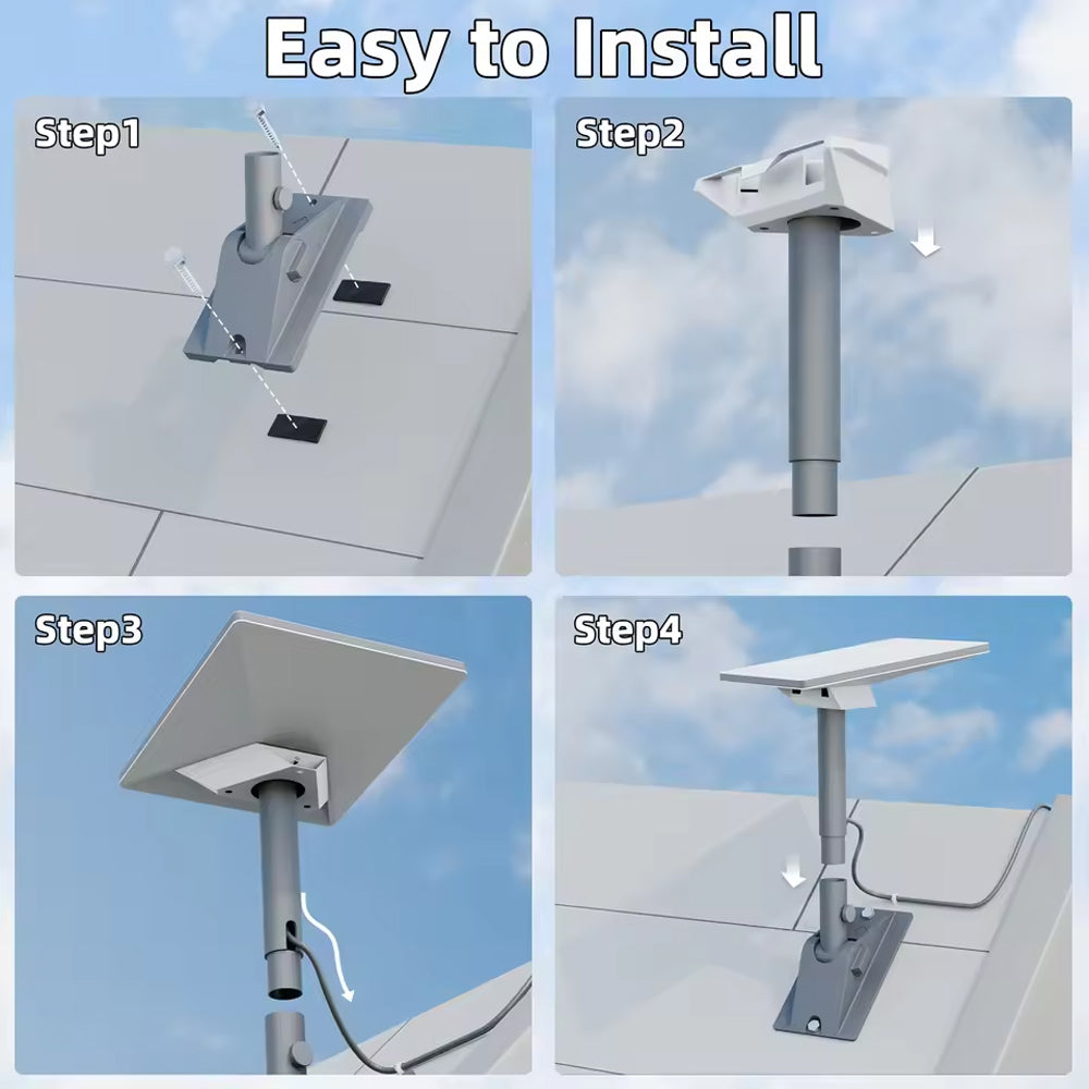 Starlink Mini Wall Mount Kit Adjustable Pole Roof Bracket for Better Signal