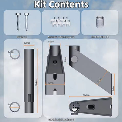 Starlink Mini Wall Mount Kit Wall Pole Roof Bracket for Starlink Mini Antenna