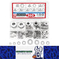 360pcs 304 Stainless Steel Flat Washer Kit M2–M10 8 Size for Home Car Repair DIY