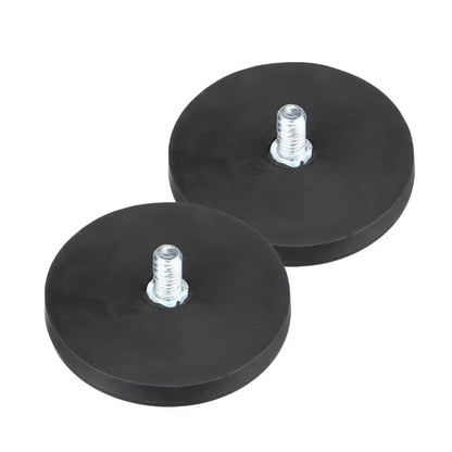 2pcs 66mm Strong Magnetic Base Mount Bracket with M8 Stud for LED Work Light Bar