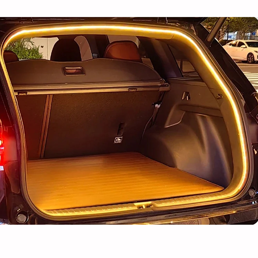 5M Warm White LED Car Trunk Light Flexible LED Strip Light Magnetic Induction