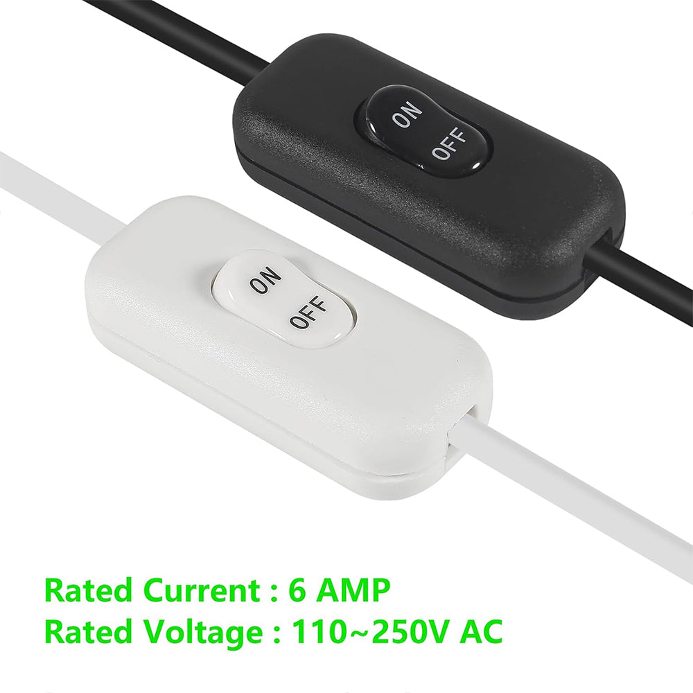 2 x 12v Inline On / Off White Rocker Switches For Low Voltage Accessories (2pcs)