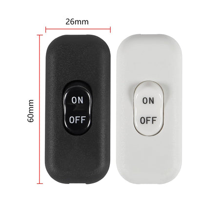 2 x 12v Inline On / Off White Rocker Switches For Low Voltage Accessories (2pcs)