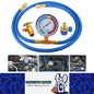 R134A Recharge Hose Kit with Gauge AC Refrigerant Charging Pipe Can Tap Adapter