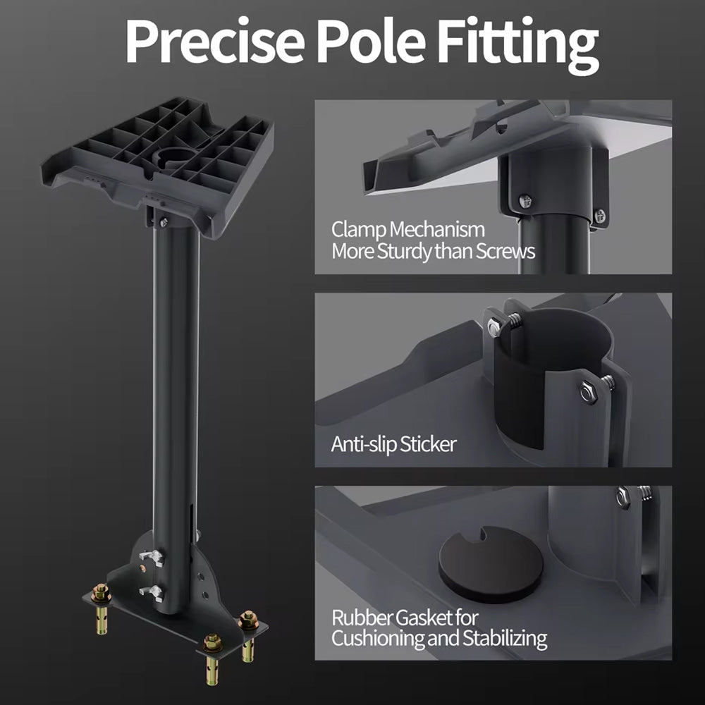 For Starlink Gen 3 Roof Mount Bracket Adjustable Angle 390mm Pole Wall Mount