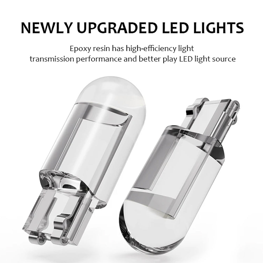 10 X 24V Cool White T10 Dome Head COB LED Globes Ideal for Dash Lights Parkers