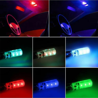 2 x Remote Controlled T10 12v LED Park Lights 7 Colours to select via remote