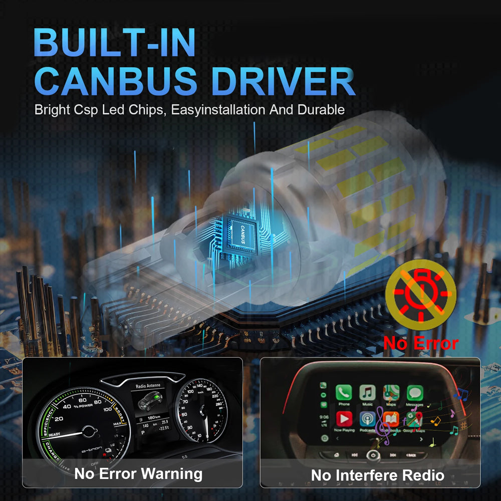 4 x 12V T15 White LED 30x4014smd Globes W16W Canbus Super Bright White LED Bulb