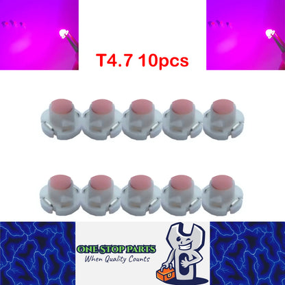10 x 12v Pink / Purple T4.7 Neo 12mm Base Gel COB offers even spread (10pcs)