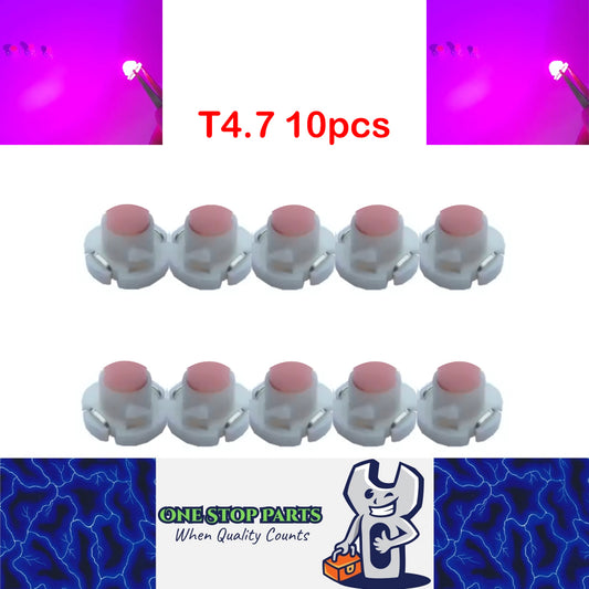 10 x 12v Pink / Purple T4.7 Neo 12mm Base Gel COB offers even spread (10pcs)