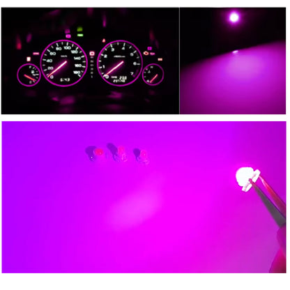 10 x 12v Pink / Purple T4.7 Neo 12mm Base Gel COB offers even spread (10pcs)