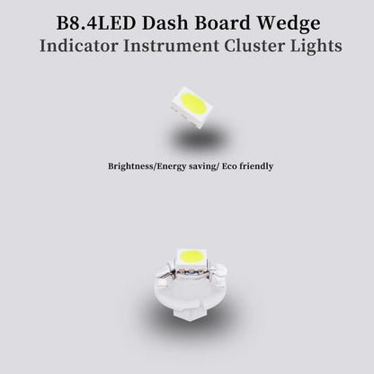 10 x Blue T5 Cap B8.4D 5050 SMD Instrument Light Twist and Lock LED Dash Light