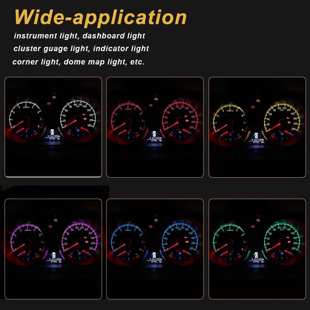 10 x Blue T5 Cap B8.4D 5050 SMD Instrument Light Twist and Lock LED Dash Light