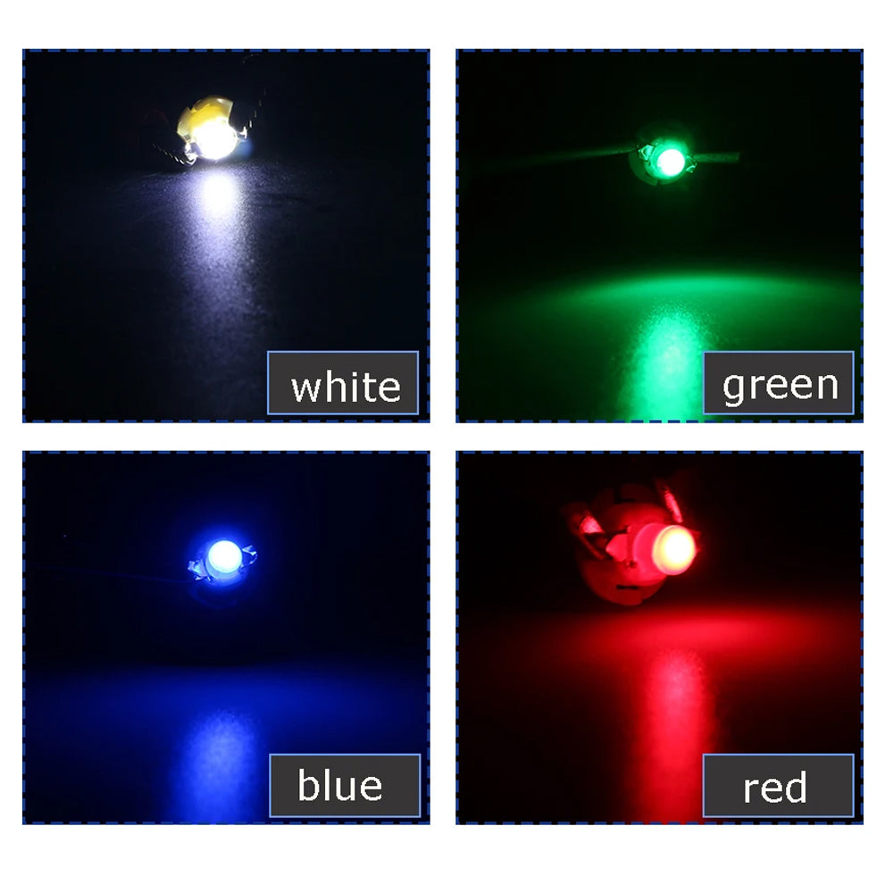 10 x Blue T5 Cap B8.3D COB LED Instrument Light Twist and Lock LED Dash Light