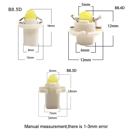 10 x White T5 Cap B8.4D COB LED Instrument Light Twist and Lock LED Dash Light