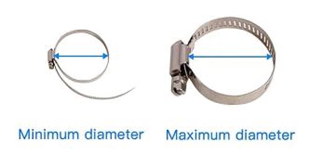 5 x 130-152mm Strong Stainless Steel Hose Clamps wide 10mm x 0.3mm Thick (5pcs)