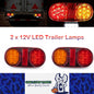 2 x 12V LED Trailer Lamps 14LEDs Stop Tail Indicator Lamps Truck Trailer lights