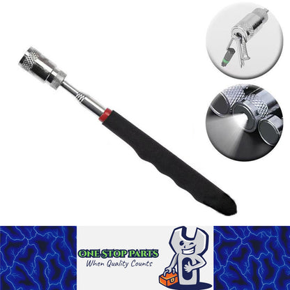 Telescopic Magnetic Pen Magnet Pick Up Tool Extendable Suction Rod with Light