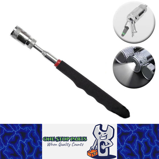 Telescopic Magnetic Pen Magnet Pick Up Tool Extendable Suction Rod with Light