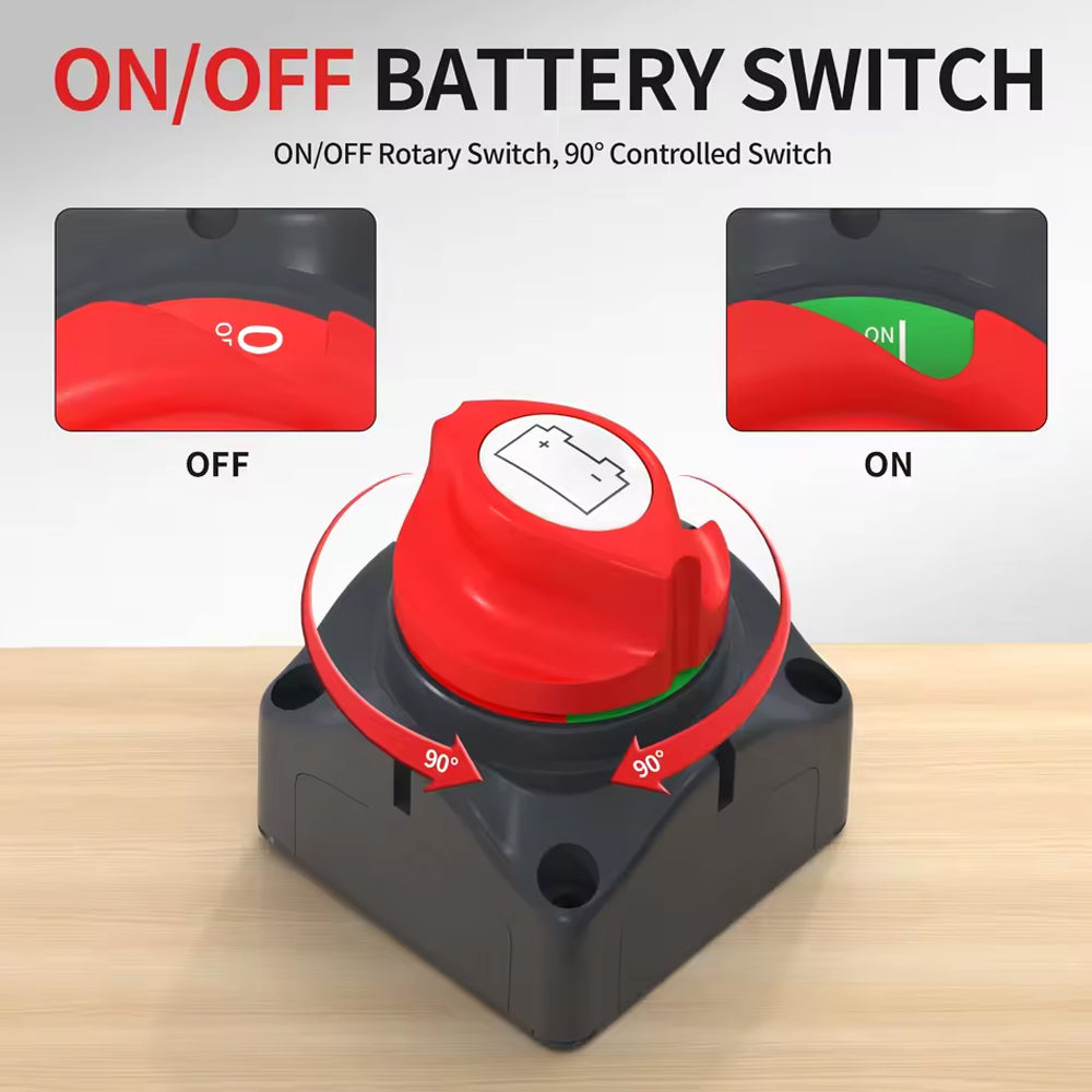 275A Top Post Battery Disconnect Switch 12-48V RV Car Boat Marine Cut Off Switch