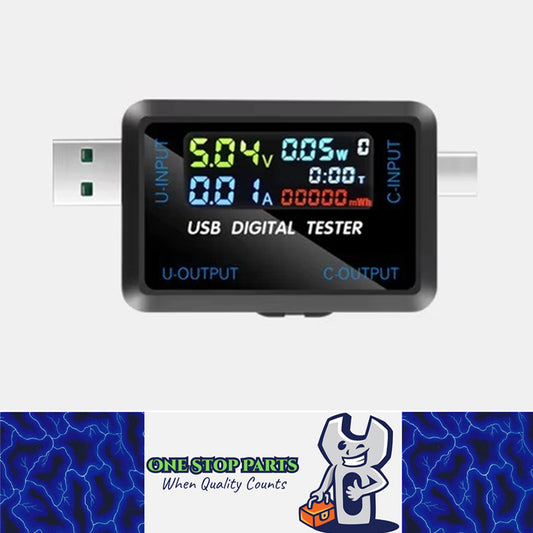 Digital USB Type-C Voltage Tester Volts Amps and Current Draw Test Accessories