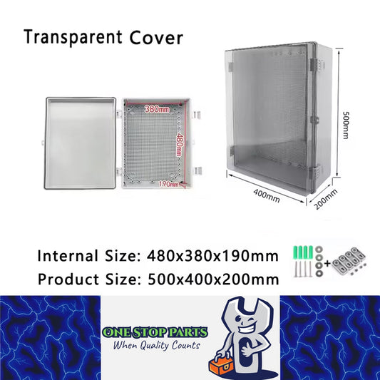 Waterproof Outdoor Electrical Box 500x400x200MM Plastic Enclosure Junction Box
