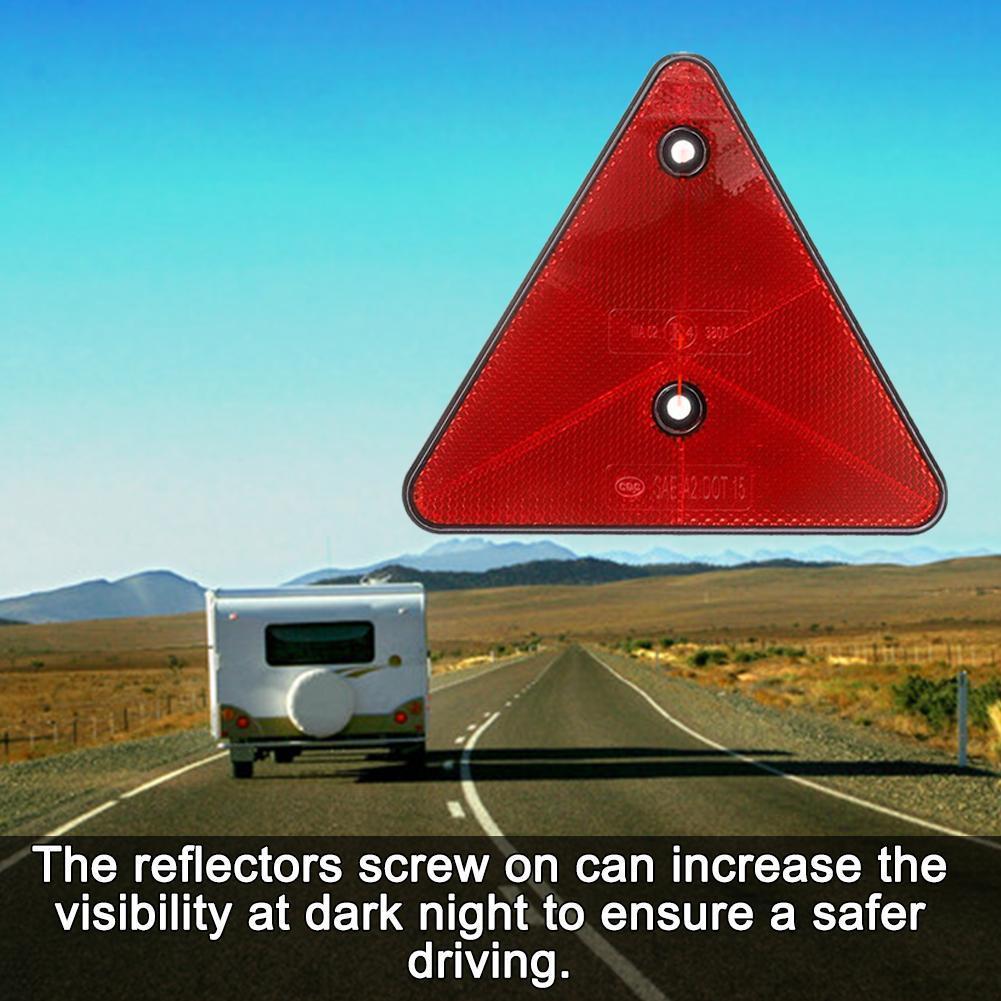 3 x Triangle Reflector 150mm Red Safety Warning Reflector for Truck Trailer RV