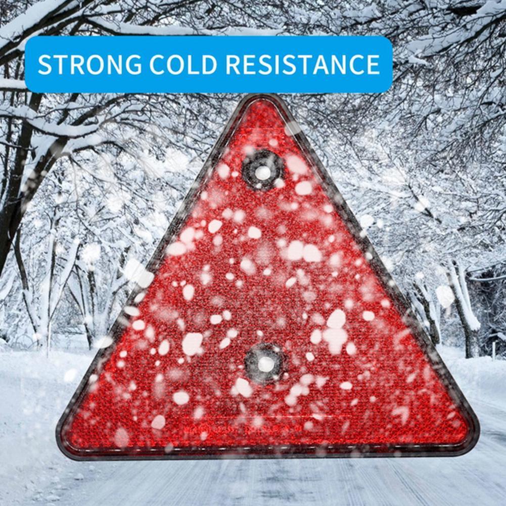 3 x Triangle Reflector 150mm Red Safety Warning Reflector for Truck Trailer RV
