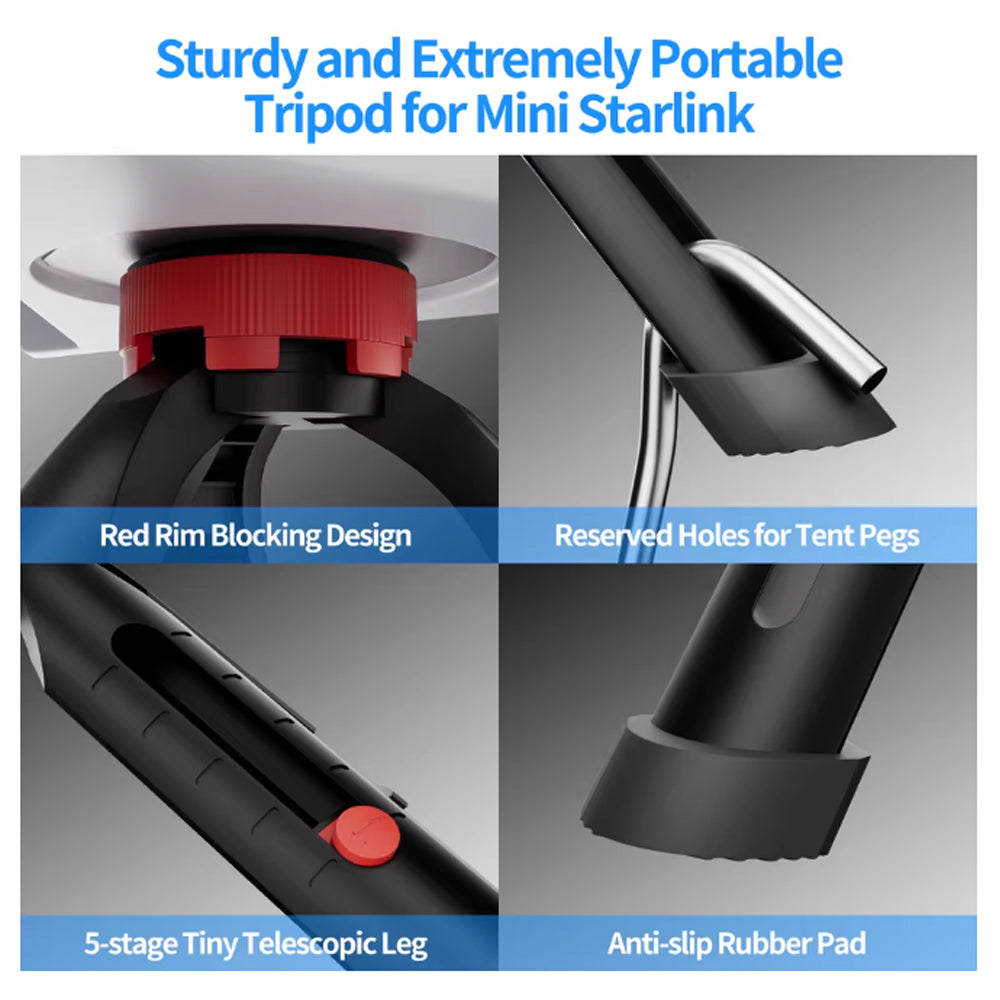 Portable Starlink Mini Tripod Mount with Adapter Work with Original Pipe Adapter
