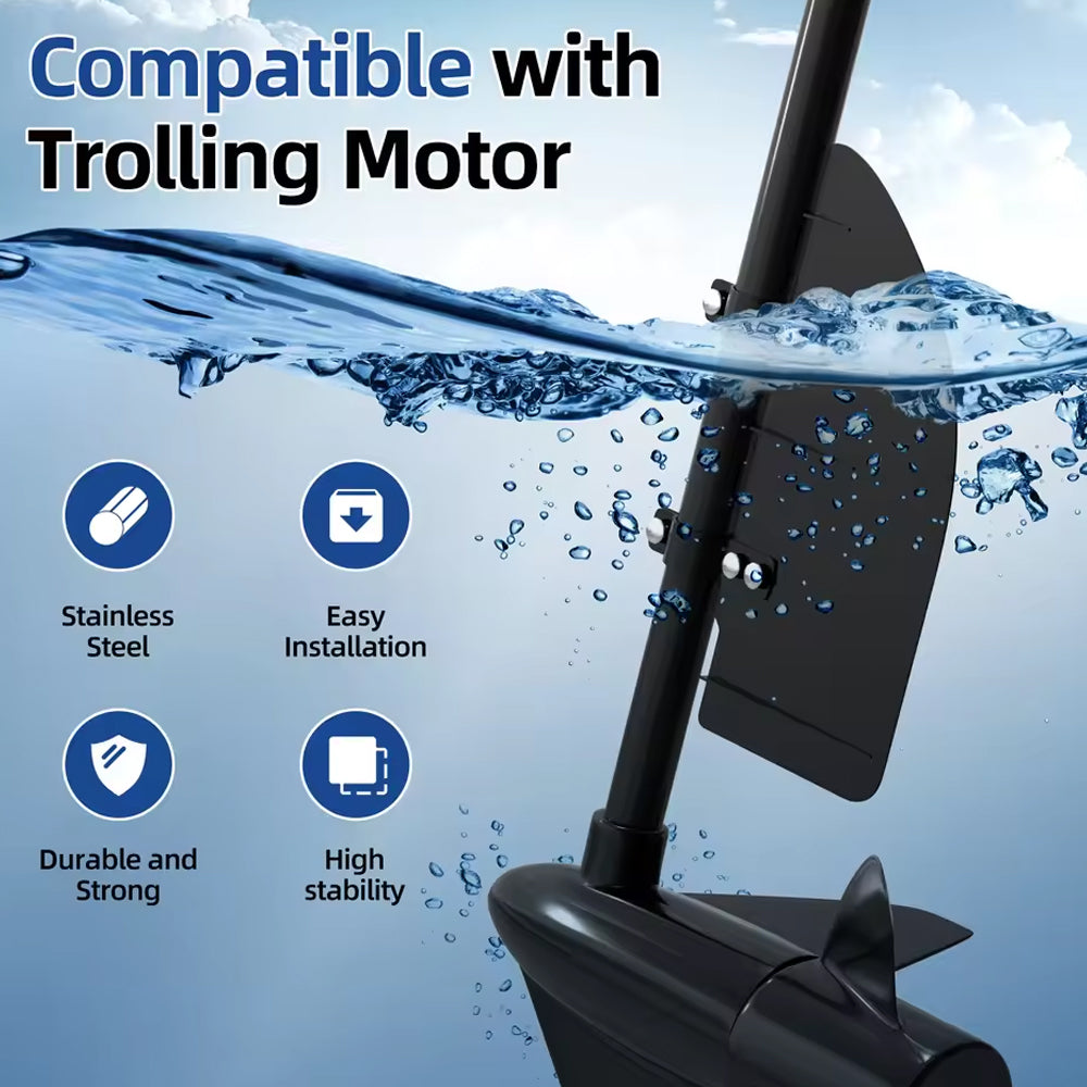 Trolling Motor Rudder Accessories for Kayak Jon Boat Fits 24-55 Thrust Motors